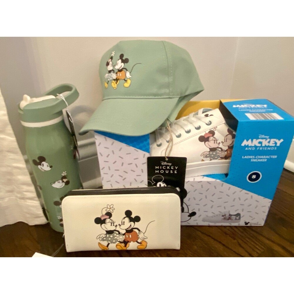 Disney Aldi Limited Edition Bundle - Sneakers (8), Hat, Wrislet, Zak! Tumbler